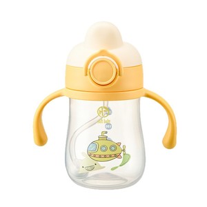 Gobelet à bec pour bébé avec poignée et paille 6M+ résistant aux chocs, anti-fuite, design cartoon pour usage domestique - Product Image 5