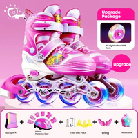 Vente en gros de patins à roulettes pour enfants de haute qualité, OEM ODM, taille personnalisée, ajustables, en stock, patins à roulettes de style libre