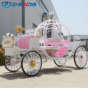 Carruaje de Caballos para Bodas en Oferta, Carruaje de Caballos Blanco Estilo Cenicienta/Carruaje de Caballos de Calabaza para Parque Infantil - Product Image 2
