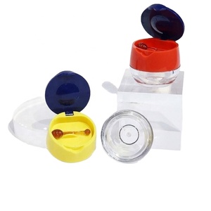 <b>Plastic</b> ABS Honey Pot Lip Balm Container Cute Empty Lip Balm <b>Jar</b> With Spatula - Product Image 1