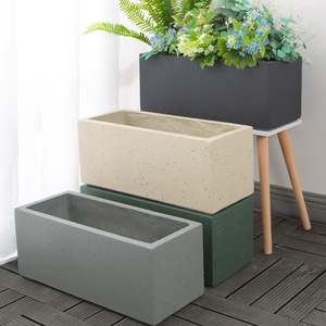 <span class=keywords><strong>Maceta</strong></span> <span class=keywords><strong>grande</strong></span> de cemento de estilo europeo para balcón al aire libre, jardín, terraza, decoración, caja de flores <span class=keywords><strong>Rectangular</strong></span> creativa para uso doméstico - Product Image 2
