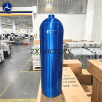 Bouteille de gaz CO2 en aluminium sans soudure de qualité alimentaire ZX DOT 2,5 lb 5 lb 10 lb 20 lb CGA320 Vente en gros pour boissons gazeuses rechargeables