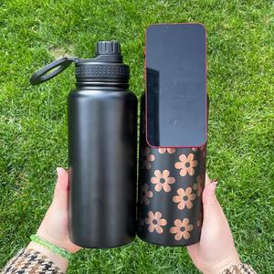 Support magnétique pour téléphone en acier inoxydable plaqué cuivre, bouteille d'eau de 32 oz, bouteille d'eau pour sports de plein air - Product Image 3