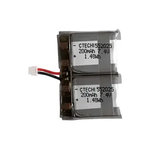 CTECHi 7.4V 190mAh li-ion cells Lithium Li-Po Polymer Rechargeable Battery For Bluetooth GPS MP3 MP4