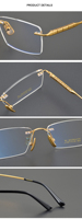 Montures de lunettes unisexes en titane, rectangulaires, avec motif imprimé, pour hommes, de Shenzhen