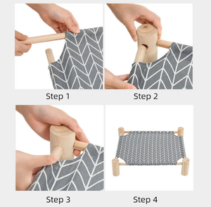 โซฟาไม้สำหรับสัตว์เลี้ยงที่นอนไม้สำหรับแมวและสุนัขสไตล์โมเดิร์นแบบยั่งยืนสำหรับสัตว์เลี้ยงในฤดูร้อน - Product Image 3