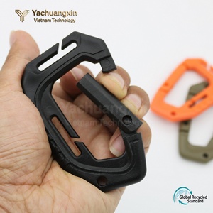 ตัวล็อคแบบ D-Ring อเนกประสงค์ น้ำหนักเบา ผลิตจากพลาสติกแบบสปริง  คาราไบเนอร์แบบคลาสสิกสำหรับสายรัด Molle - Product Image 5