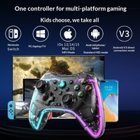 Manette de jeu sans fil 2,4 G BSP S03 avec vibration et retour d'information pour PC, Android, iOS, téléphone et Via