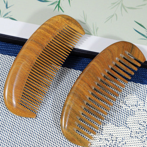 Sandalwood Hair <b>Comb</b> 15-20Cm Large Medium Teeth Handmade For Men Women Curly Straight Hair Portable Wooden <b>Comb</b> - Product Image 2