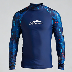 Mens Long Sleeve UV Protection Rash Guard OEM Custom <b>Surf</b> Shirt for Watersports - Product Image 1