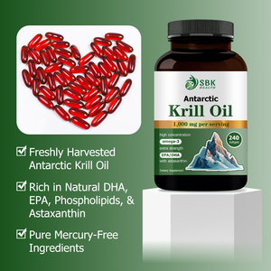 Lower MOQ Premium Krill Oil Softgels 1000mg Support Immune System Krill Oil <b>Supplement</b> Antioxidant Support Sofftgels 240 Pcs - Product Image 6