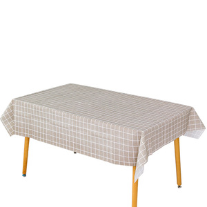 Nordic Plaid PEVA <b>Tablecloth</b> Rectangle Oil Proof Waterproof Home Use - Product Image 5