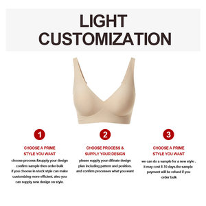 Premium Factory Wholesale Women Plus Size Seamless Wireless Lingerie Soft Stretch Sexy Sleeping Everyday Comfortable Wear <b>Bra</b> - Product Image 2