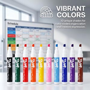 Marcadores de Pizarra Blanca de Secado Rápido con Logotipo Personalizado, Color de Punta Personalizado, Nuevo Diseño, Marcadores de Colores Brillantes - Product Image 2