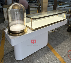 Hợp thời trang tùy chỉnh cao cấp cửa hàng hiển thị Showcase đa chức năng Vàng Thép không gỉ Kính trang sức Showcase truy cập - Product Image 4