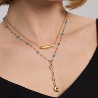 Collar de Acero Inoxidable Chapado en Oro de 18K con Colgante de Pez Koi y Circonita, Serie Océano, Diseño Minimalista y Moderno para Mujer, Uso Diario
