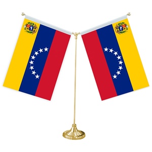 <span class=keywords><strong>Drapeau</strong></span> du Venezuela 14x21cm <span class=keywords><strong>drapeau</strong></span> de Table Double face <span class=keywords><strong>jaune</strong></span> <span class=keywords><strong>bleu</strong></span> <span class=keywords><strong>rouge</strong></span> Tri couleur huit étoiles motif imprimé décoration de Table de conférence - Product Image 1