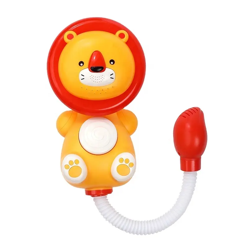 Yeni elektrikli aslan otomatik sprey su duş başlığı bebek küveti su oyun hayvan yağmurlama banyo oyuncak banyo musluk oyuncak