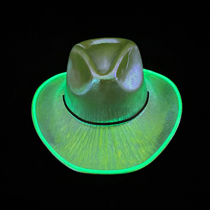 Chapeau de cowboy lumineux MADESHINE pour adultes, fête, pub, bar, Noël, sequins colorés, LED, lumineux, néon, décontracté, unisexe - Product Image 3
