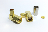 RP SMA MALE for RG58 LMR195 RG223 RG142 RG400 LMR200 LMR240 H155 RG59 Cable RF Connectors in Stock