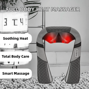 Masajeador Shiatsu para Espalda, Hombros y Cuello con Calor, Amasamiento Profundo de Tejidos, Almohada de Masaje, Masajeador Eléctrico de Espalda para Relajación Corporal Completa - Product Image 2