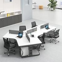 Nouveau mobilier de bureau personnalisable, table de travail créative pour le personnel, poste de travail modulaire pour employés, bureau en L à 120 degrés, simple et moderne