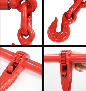 Tendeur de chaîne à <span class=keywords><strong>cliquet</strong></span> avec double crochet, attache-charge robuste pour camion, <span class=keywords><strong>sangle</strong></span> de serrage à <span class=keywords><strong>cliquet</strong></span> pour la sécurisation des charges - Product Image 3