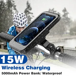 15W Draadloze Oplader Waterdichte Hard Case Voeding Telefoon Houder Mobiele Telefoon Houders Voor Motor Fietsen