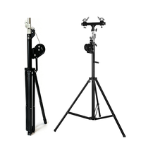 Support d'éclairage de scène pliable en fer de 4 m de hauteur, capacité de charge 80 kg, avec tour de levage à manivelle, support de treillis d'éclairage