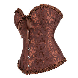 <span class=keywords><strong>Corsetto</strong></span> Sexy da Donna in Jacquard, <span class=keywords><strong>Taglie</strong></span> <span class=keywords><strong>Forti</strong></span>, Stile Vintage Floreale con Fibbia, Modellante per la Vita, Bustier Overbust - Product Image 5