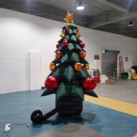 Arbre de Noël gonflable géant coloré de 3 m pour la publicité, avec éclairage LED, décorations de Noël pour la cour, le centre commercial ou les événements