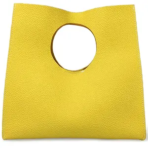 Creative Minimalist Style Handbag Soft Clutch Small Tote Pu Leather Handbags for Women