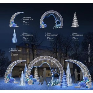 Décoration de Noël commerciale géante personnalisable pour le Nouvel An, avec lumières LED en forme de château, tour, maison en pain d'épices, bonhomme de neige - Product Image 5
