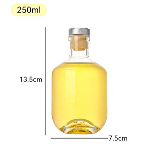 Bouteilles en verre avec bouchon, personnalisables avec logo, de luxe, écologiques, recyclables et rechargeables, 250 ml et 500 ml, pour jus, alcool, vodka, vente en gros - Product Image 2