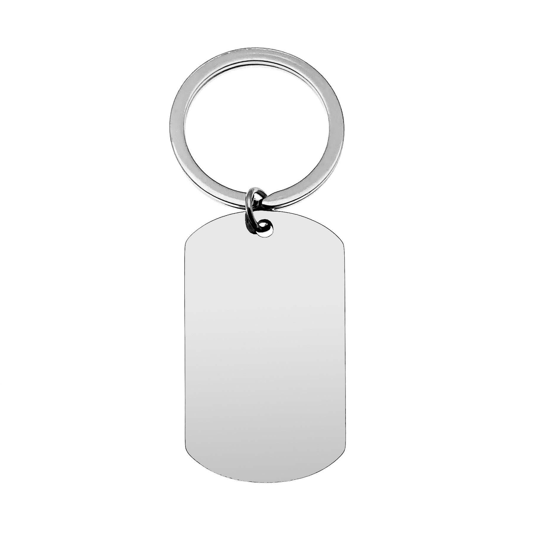 Porte-clés vierge couleur acier