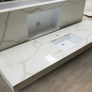 Comptoir de salle de bains avec évier intégré, Texture <span class=keywords><strong>marbre</strong></span> et acrylique, Surface solide, vente directe d'usine - Product Image 3