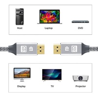 Câble DP professionnel Xput, câble audio-vidéo en PVC pour moniteur, caméra 0. 1M 1. 1.8M 2M 3M 1.2V Mâle Mâle