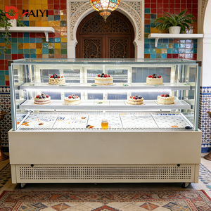 Refrigerador Comercial para Panadería de Acero Inoxidable, Vitrina Exhibidora de Pasteles con 2 Puertas de Vidrio, Enfriamiento por Aire, Estantes Ajustables para Café - Product Image 2