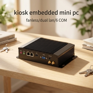 <span class=keywords><strong>Mini</strong></span> PC Industrial sin Ventilador, Nuevo, DDR3, J1900 N3520 N2920, 2xIntel I211 LAN, RS232 RS422 RS485 COM, 4G SIM, Integrado - Product Image 1