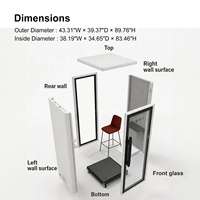 Cabine de bureau insonorisée Vestael Solo pour une intimité tranquille avec bureau, éclairage LED, ventilateur, climatisation et ports USB