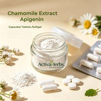 Poudre d'extrait de camomille allemande naturelle Apigenin 98% testée HPLC, matière première en vrac pour compléments alimentaires