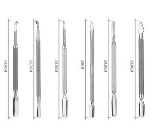 Pousse-cuticules double face en acier inoxydable pour manucure, cuillère à ongles, outil de suppression des cuticules - Product Image 2