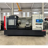 QK1332 Tour à fileter les tuyaux CNC intelligent et automatique, à banc horizontal, à double mandrin, pour le tournage de métaux, compatible Fanuc, à vendre