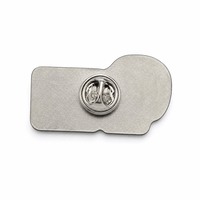 Badge en métal moulé sous pression personnalisé, moderne, avec logo graphique en lettres foncées, en émail dur, pour marque