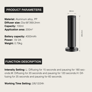 Rechargeable Waterless Commercial Tower Aroma Diffuser Machine Household Scent Fragrance Diffuser with 100ml <b>Large</b> Capacity - Product Image 6