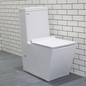 Inodoro de WC público chino, diseño cuadrado moderno, precio cómodo - Product Image 1