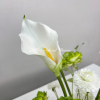 DKB 30cm Mini Flower Ball Weiß Künstliche Dahlia Rose und Calla Lily Mixed Flower Ball Herzstück für Hochzeits dekoration