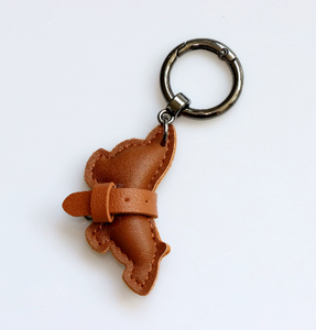 Cartoon Dog Leather Keychain Cute Pet <b>Key</b> <b>Ring</b> <b>Bag</b> Pendant Custom Gift Accessory - Product Image 2