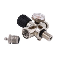 Vanne de régulation de réservoir d'air à vente chaude 2023, cylindre de CO2, vanne marche/arrêt, manomètre haute pression 6000 psi, raccord rapide mâle M18*1.5 à 8 mm