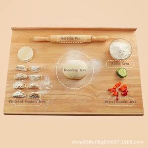 Planche à découper en bois personnalisée, rectangulaire, en bois massif, couleur naturelle, surface de travail de cuisine, planche à pétrir Ly-08016 - Product Image 5